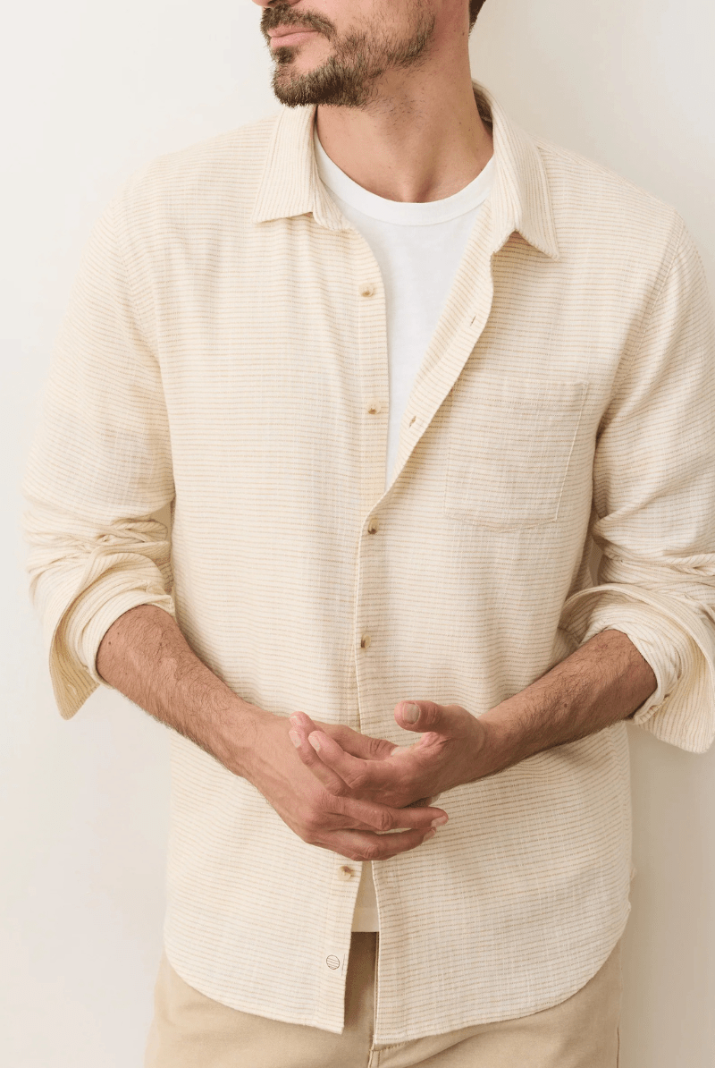 Shirts & Tops - Marine Layer - Classic Stretch Selvedge Shirt - Archery Close