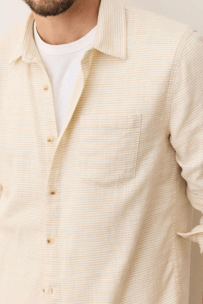 Shirts & Tops - Marine Layer - Classic Stretch Selvedge Shirt - Archery Close