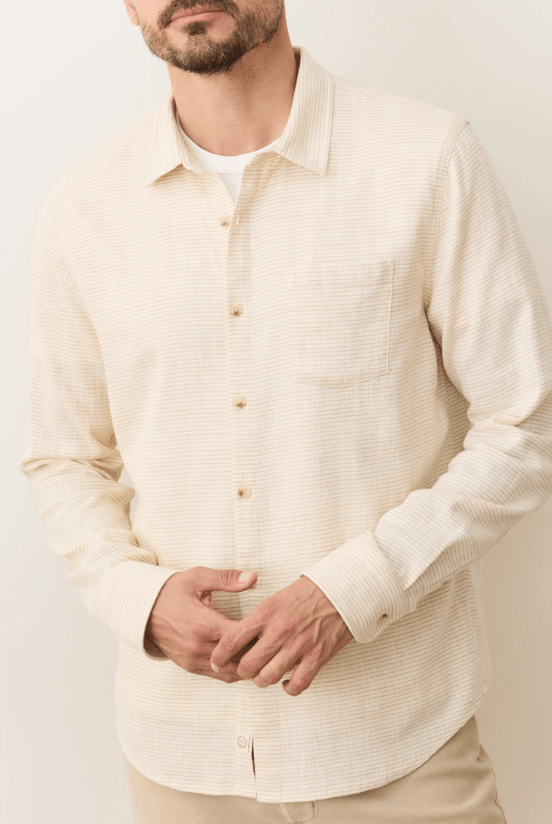 Shirts & Tops - Marine Layer - Classic Stretch Selvedge Shirt - Archery Close