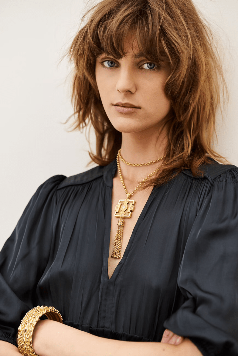 Dresses - ba&sh - Cleli Midi Dress - Archery Close