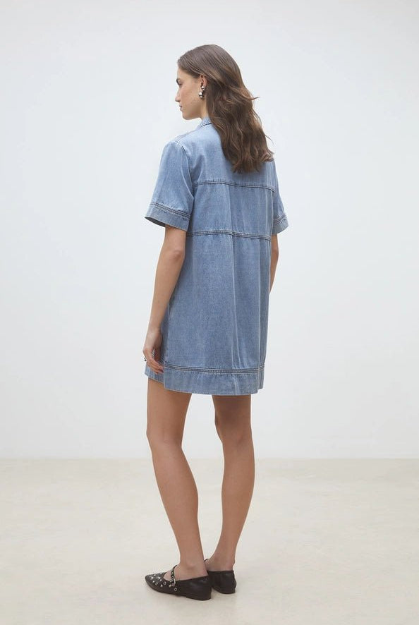 Dresses - Suncoo Paris - Clever Denim Dress - Archery Close