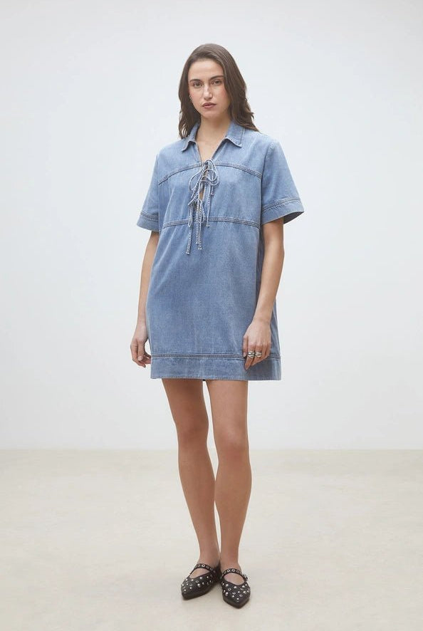 Dresses - Suncoo Paris - Clever Denim Dress - Archery Close