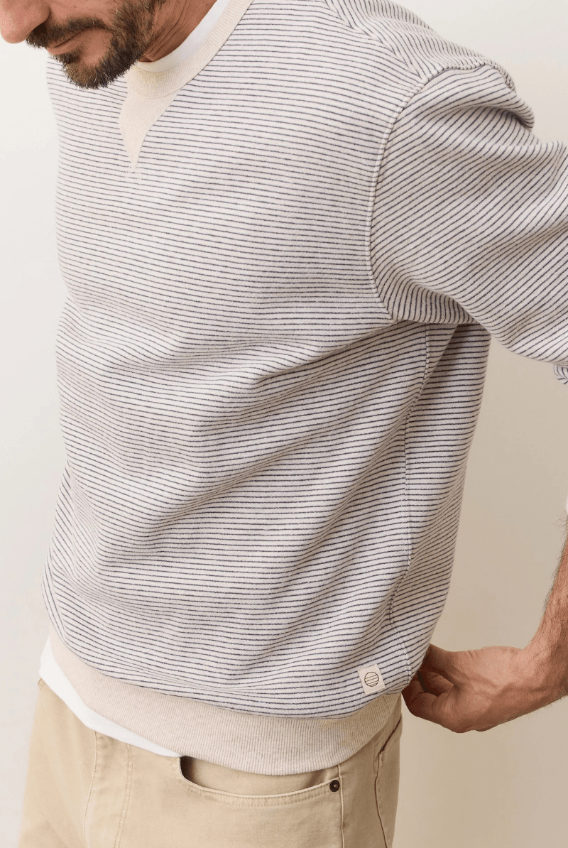 Sweatshirts - Marine Layer - Cloud 9 Fleece Relaxed Crewneck - Archery Close