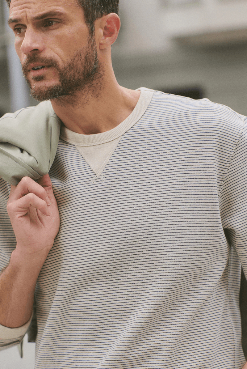 Sweatshirts - Marine Layer - Cloud 9 Fleece Relaxed Crewneck - Archery Close