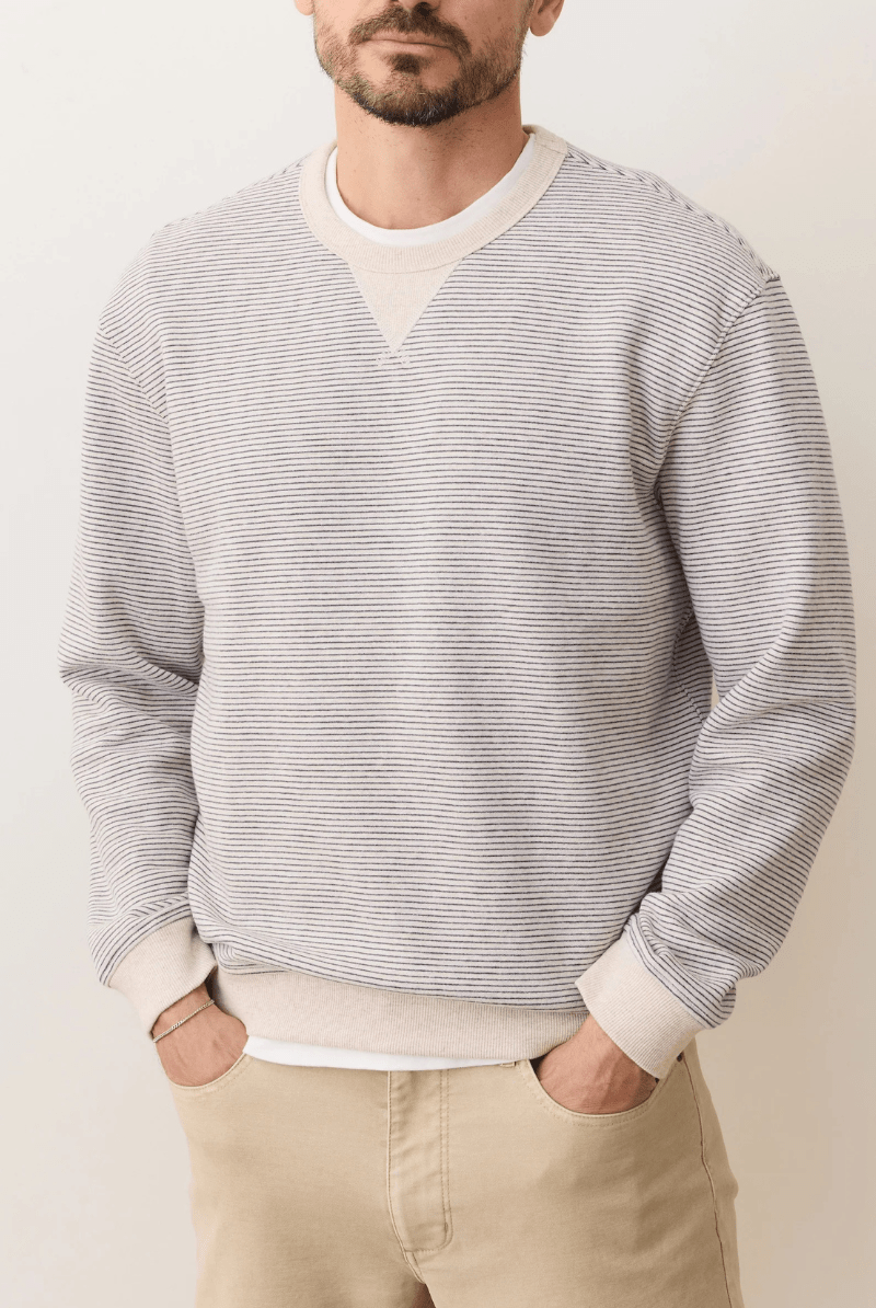 Sweatshirts - Marine Layer - Cloud 9 Fleece Relaxed Crewneck - Archery Close