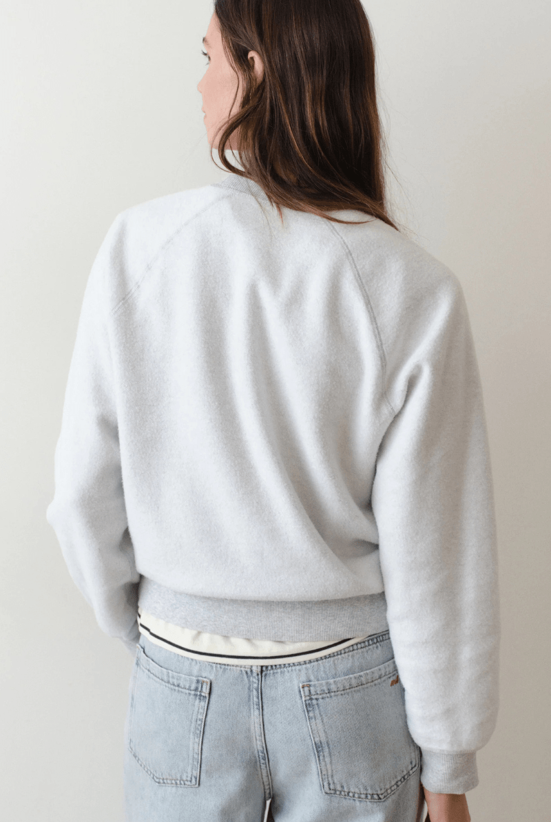 Sweatshirts - Marine Layer - Cloud 9 Fleece Reversible Crewneck in Heather Grey - Archery Close
