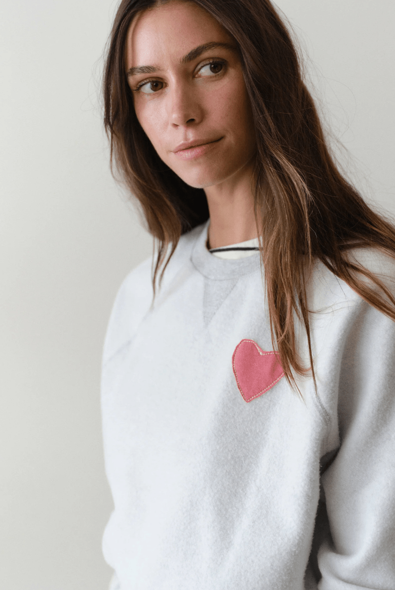 Sweatshirts - Marine Layer - Cloud 9 Fleece Reversible Crewneck in Heather Grey - Archery Close