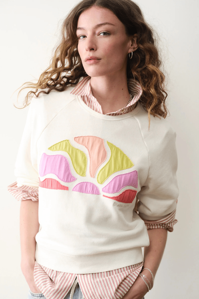 Sweatshirts - Marine Layer - Cloud 9 Terry Sweatshirt Antique White - Archery Close