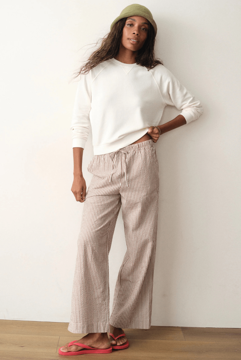 Sweatshirts - Marine Layer - Cloud 9 Terry Sweatshirt in Antique White - Archery Close