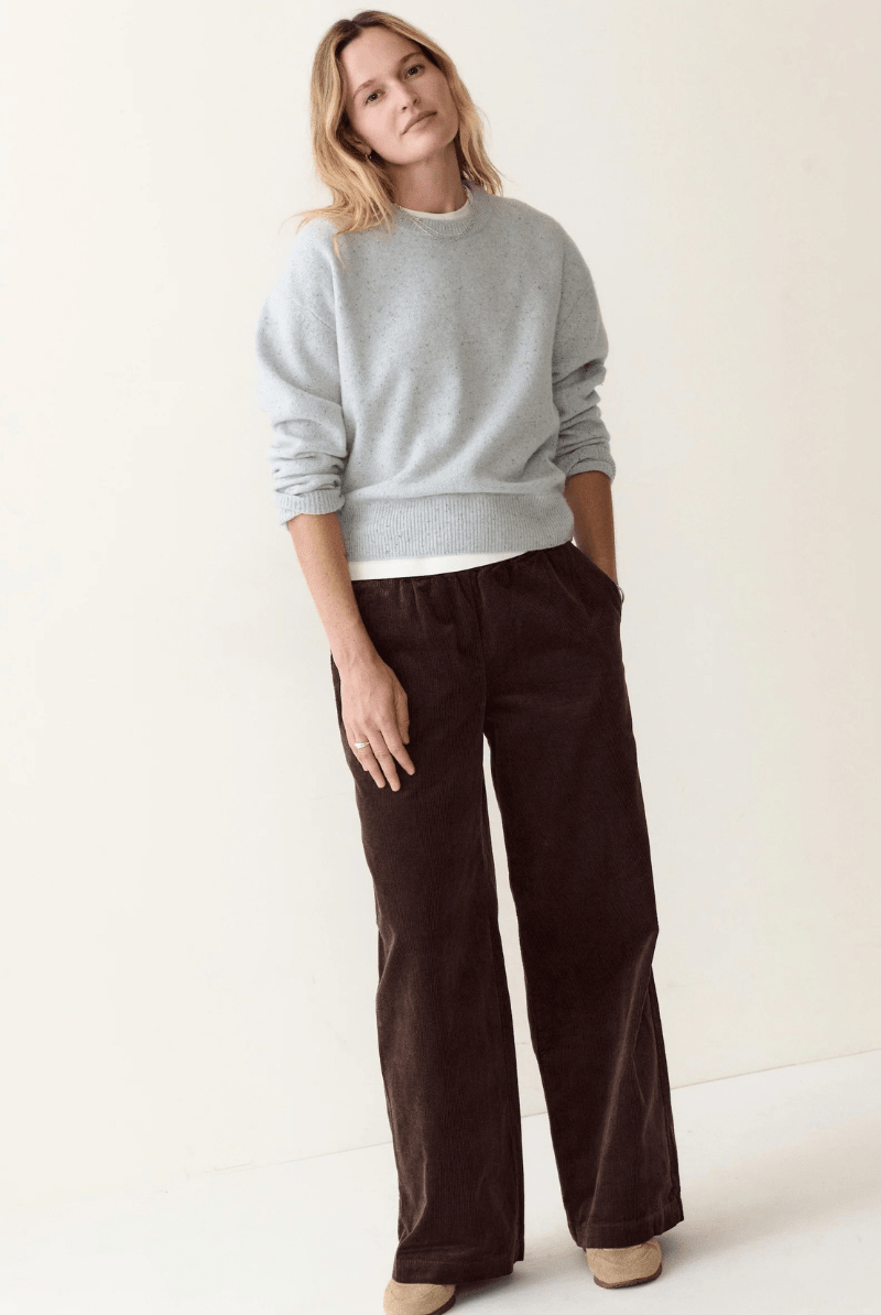 Sweater - Marine Layer - Coastal Merino Crewneck Sweater - Archery Close