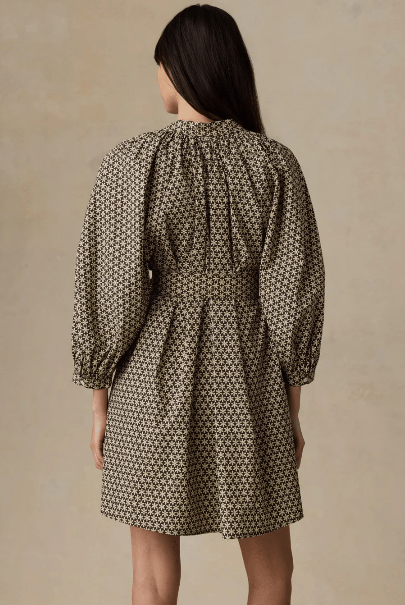 Dresses - Faherty Brand - Coastal Poplin Kaia Mini Dress - Archery Close