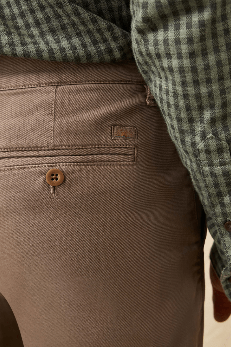 Pants - Faherty Brand - Coastline Chino - Alpine Brown - Archery Close
