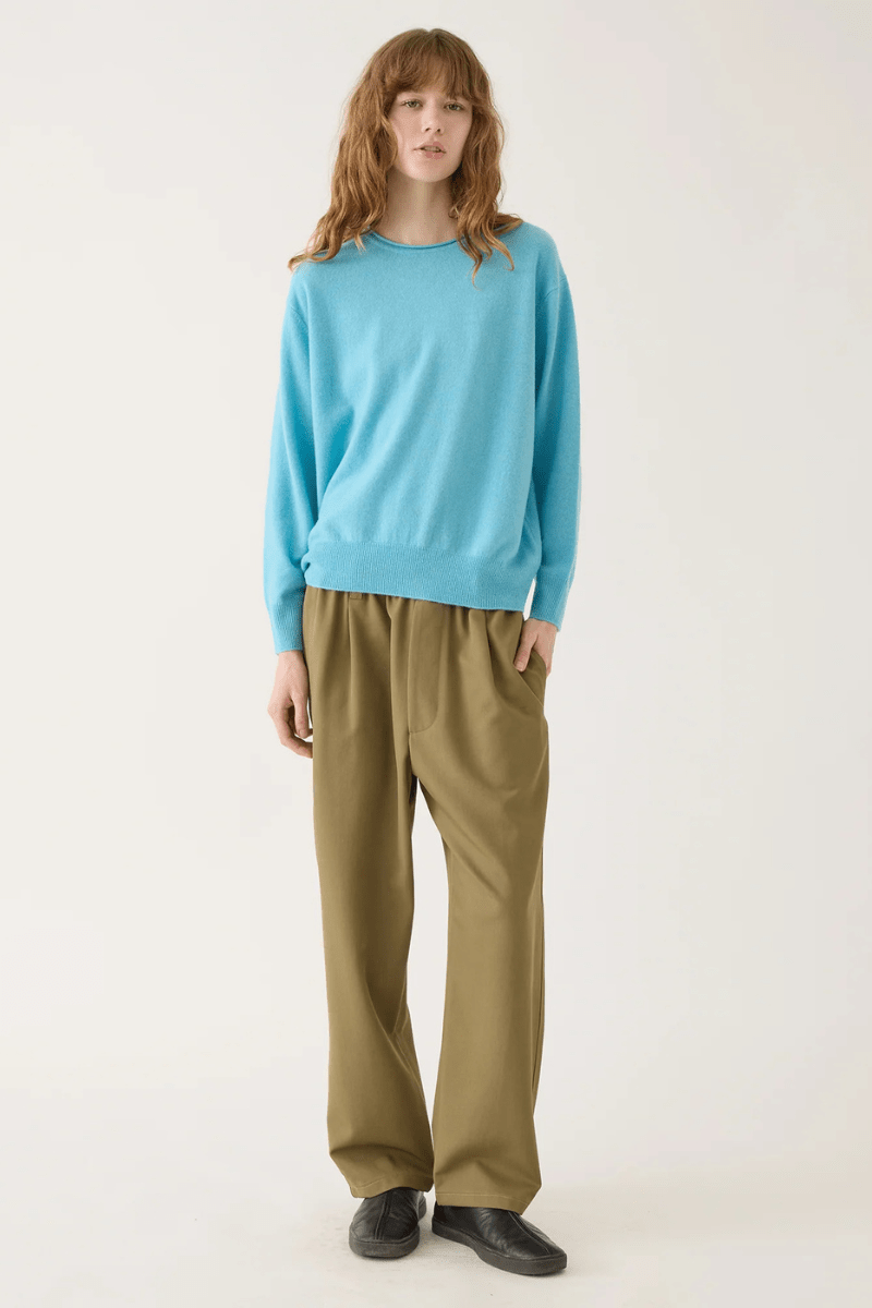 Sweater - DemyLee - Coco Cashmere Sweater in Ocean Blue - Archery Close