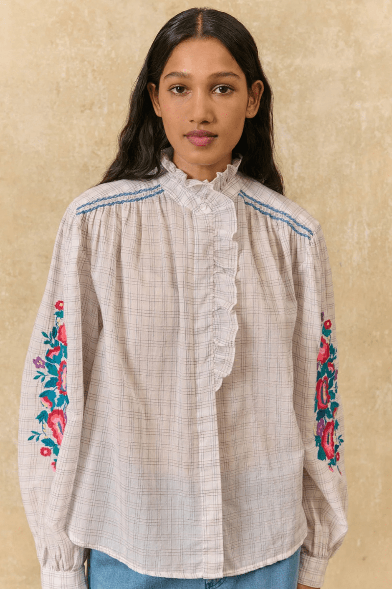 Shirts & Tops - Louise Misha - Cora Blouse - Archery Close