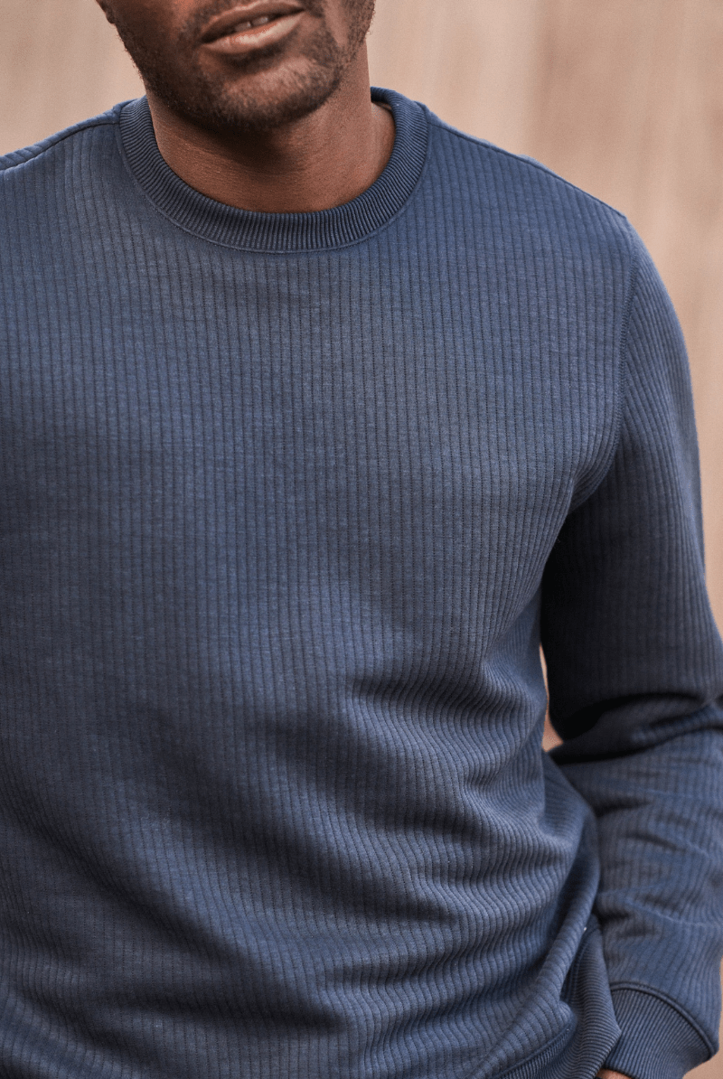 Sweatshirts - Marine Layer - Corbet Quilted Crewneck - Archery Close