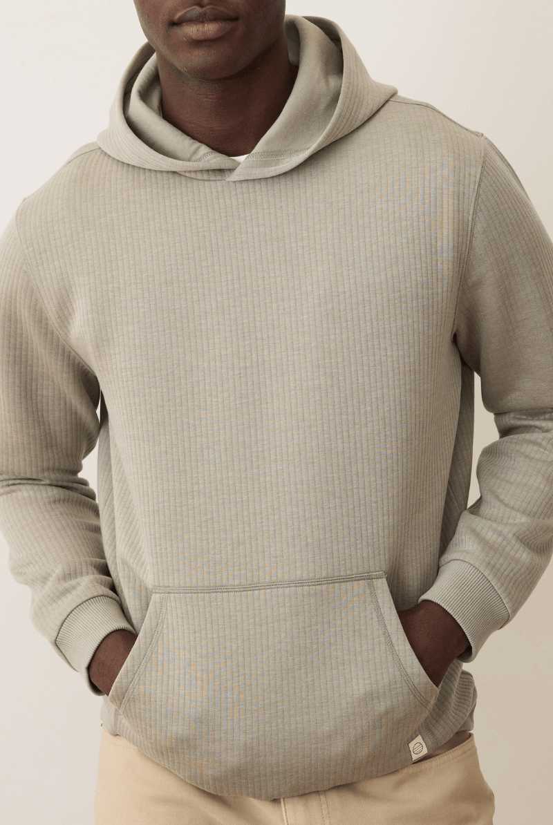 Sweatshirts - Marine Layer - Corbet Quilted Hoodie - Archery Close
