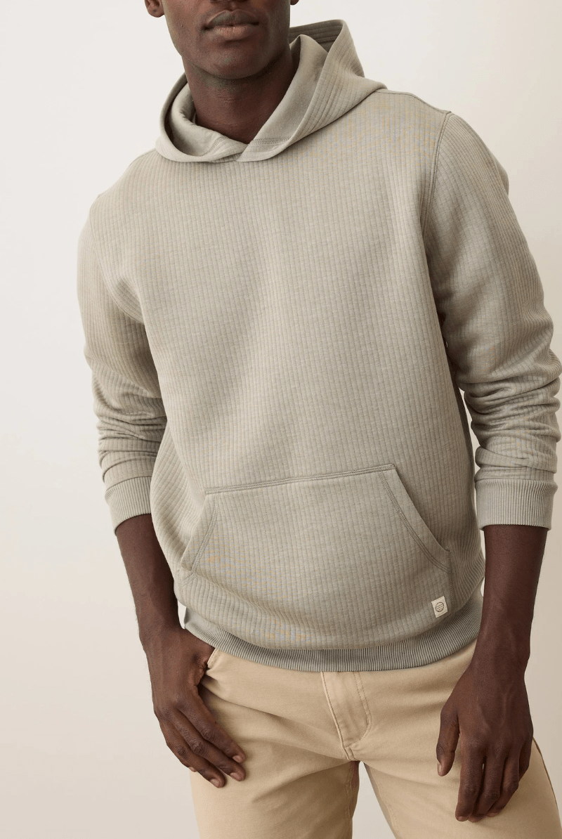 Sweatshirts - Marine Layer - Corbet Quilted Hoodie - Archery Close