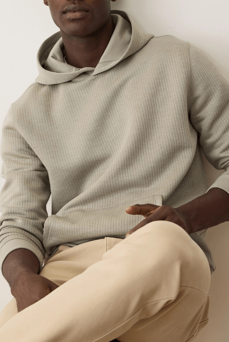 Sweatshirts - Marine Layer - Corbet Quilted Hoodie - Archery Close