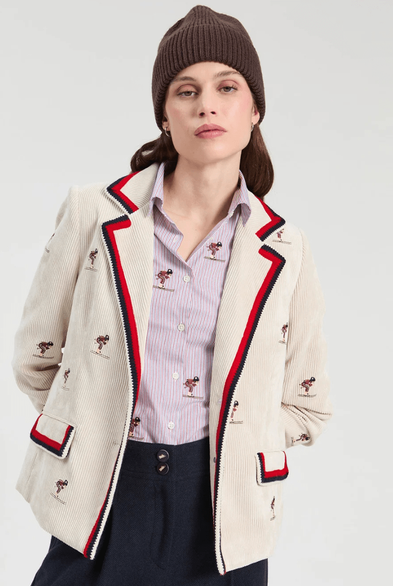 Blazer - Vilagallo - Corduroy Ski Blazer - Archery Close