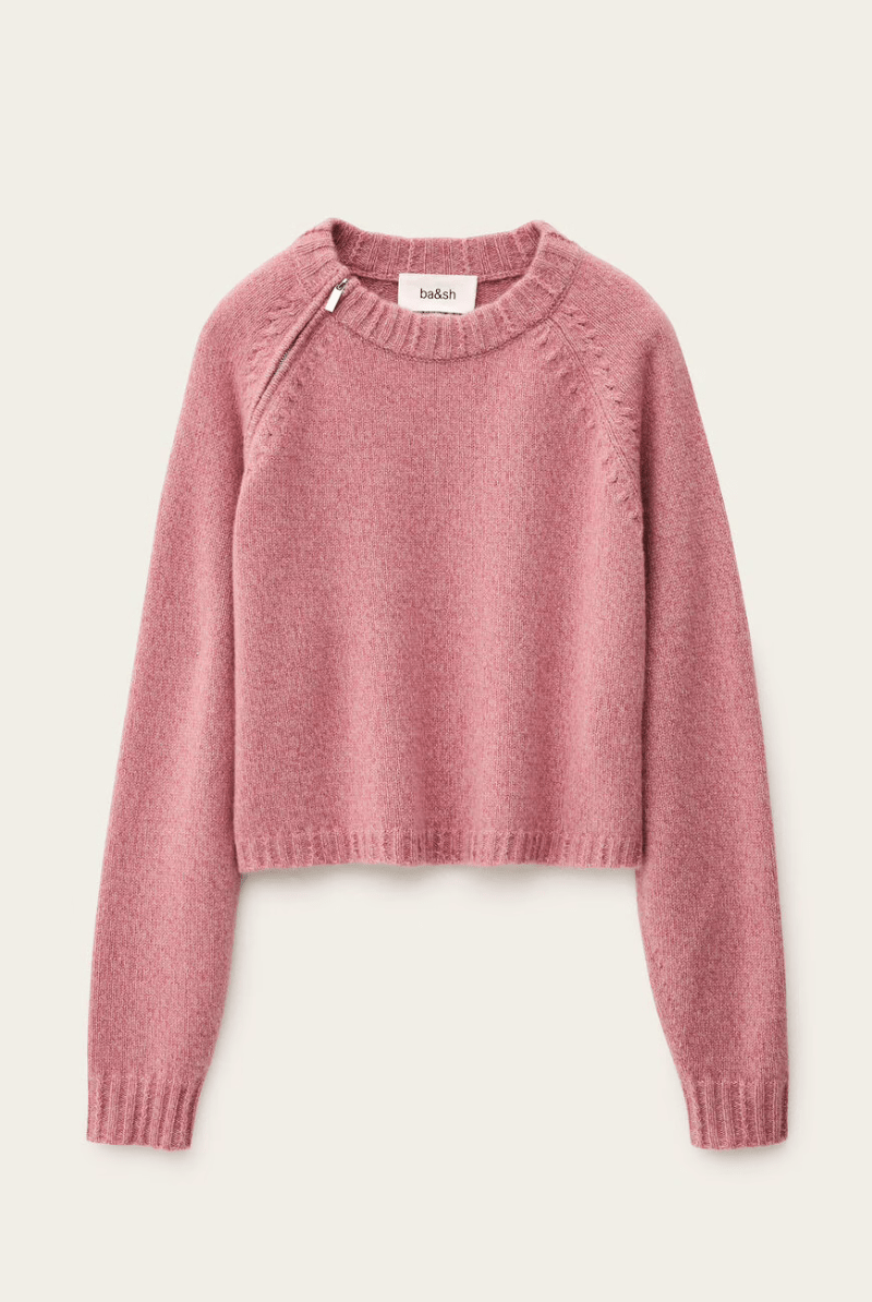 Sweater - ba&sh - Corvy Sweater in Rose - Archery Close