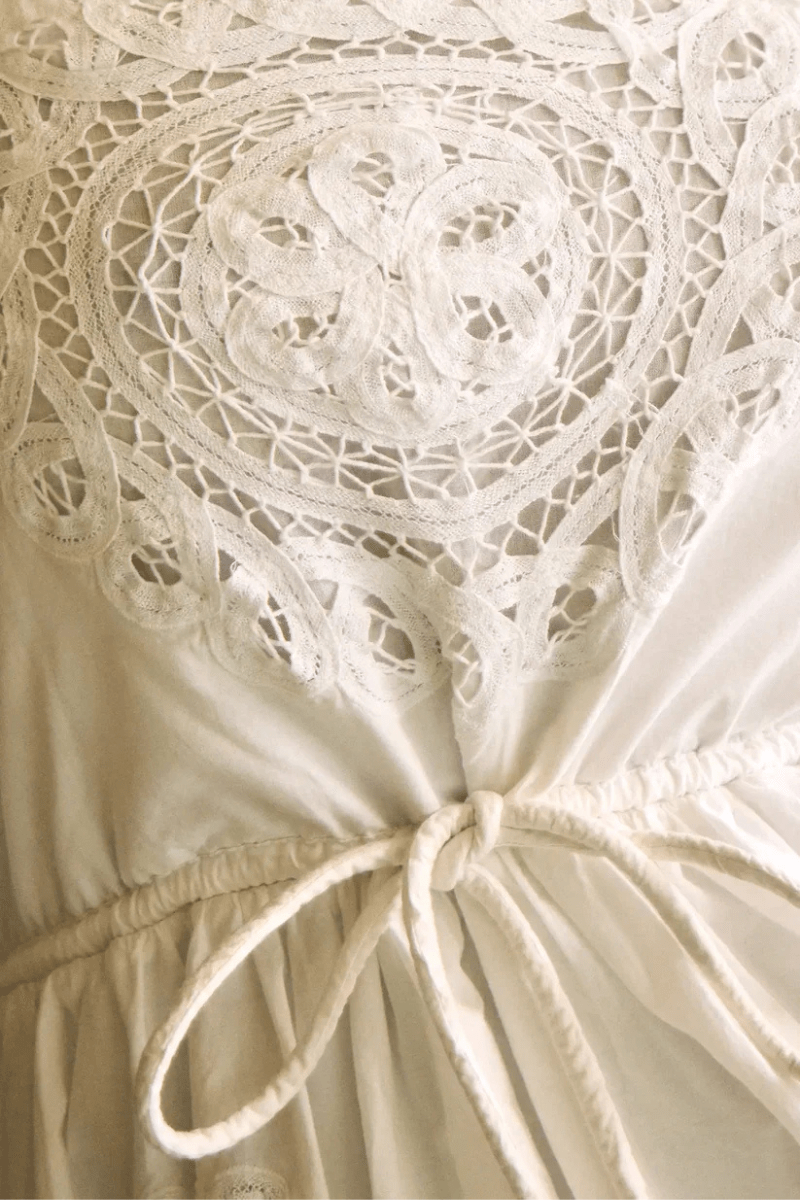 Dresses - Hunter Bell - Cosette Dress in White - Archery Close