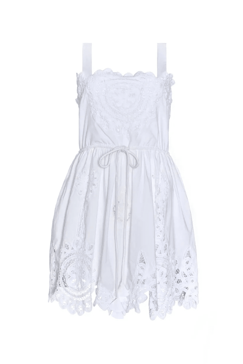 Dresses - Hunter Bell - Cosette Dress in White - Archery Close