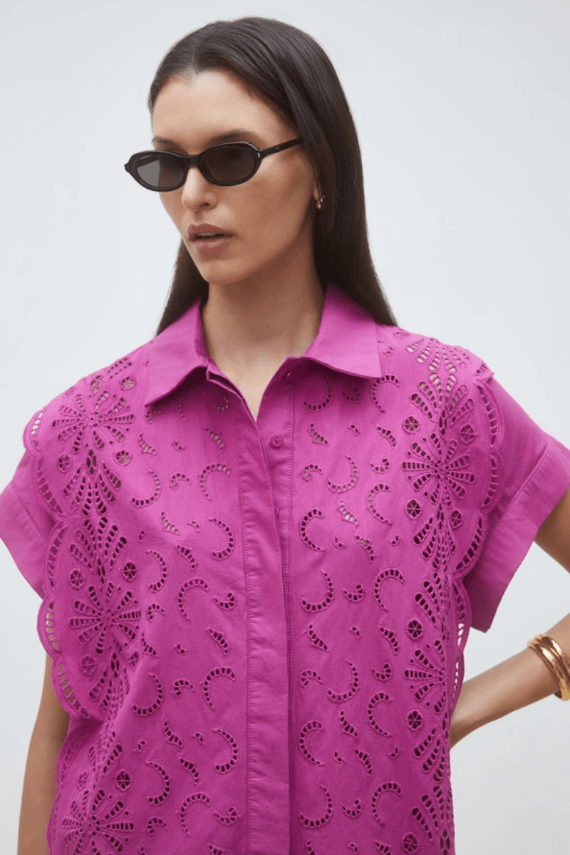 Dresses - Suncoo Paris - Cross Shirt Dress - Archery Close