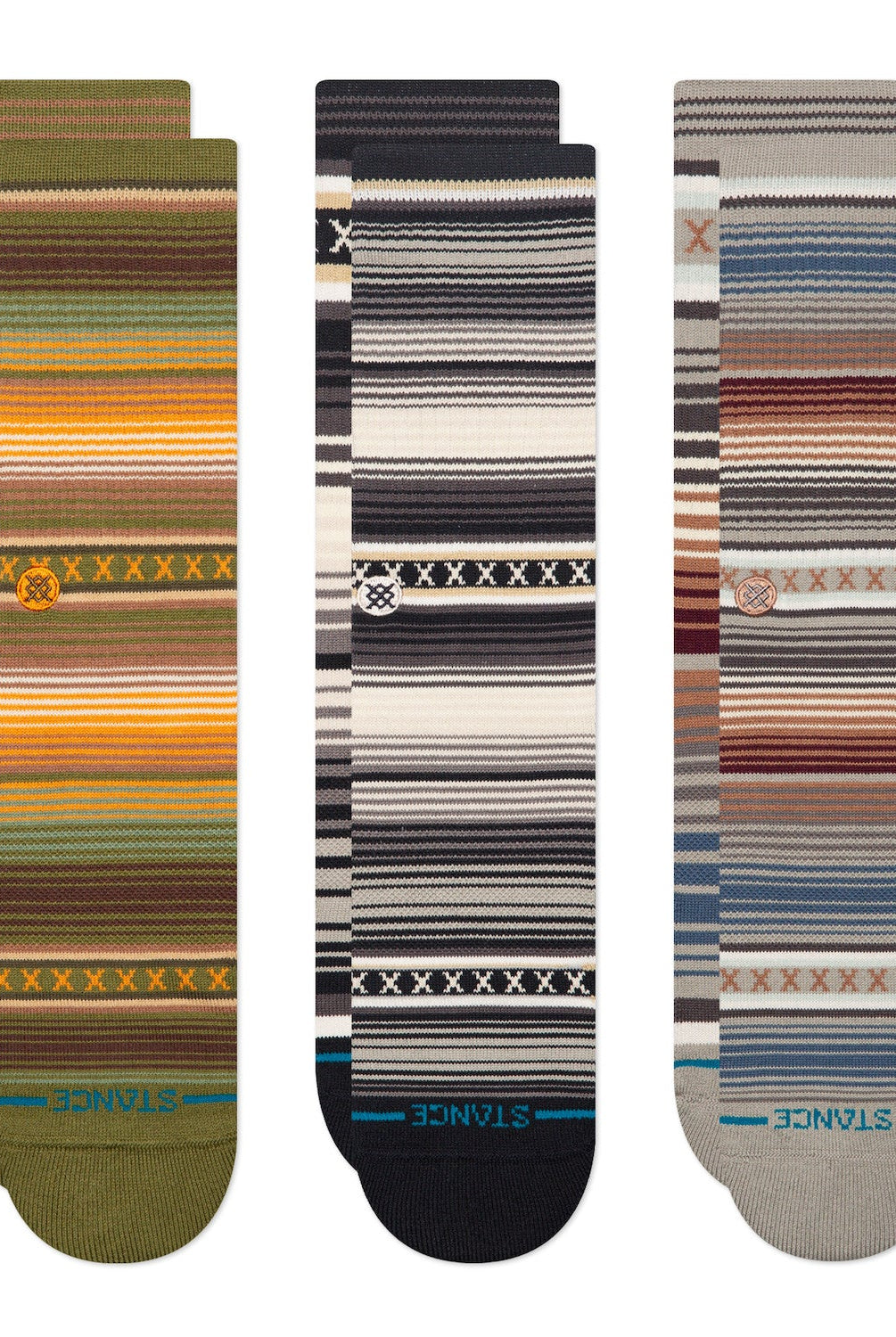 Socks - Stance - CURREN 3 PACK - GREEN - Archery Close