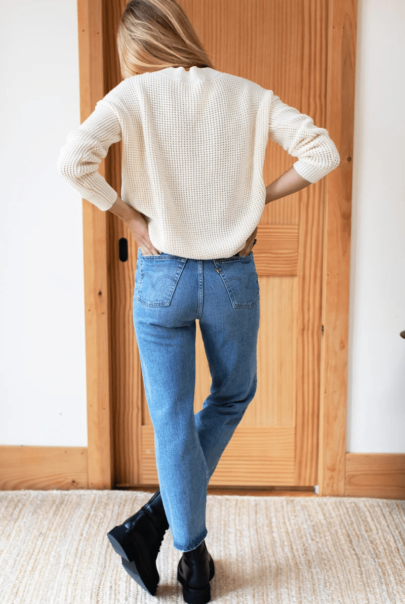 Sweater - Emerson Fry - Daily Sweater in Ivory Organic - Archery Close
