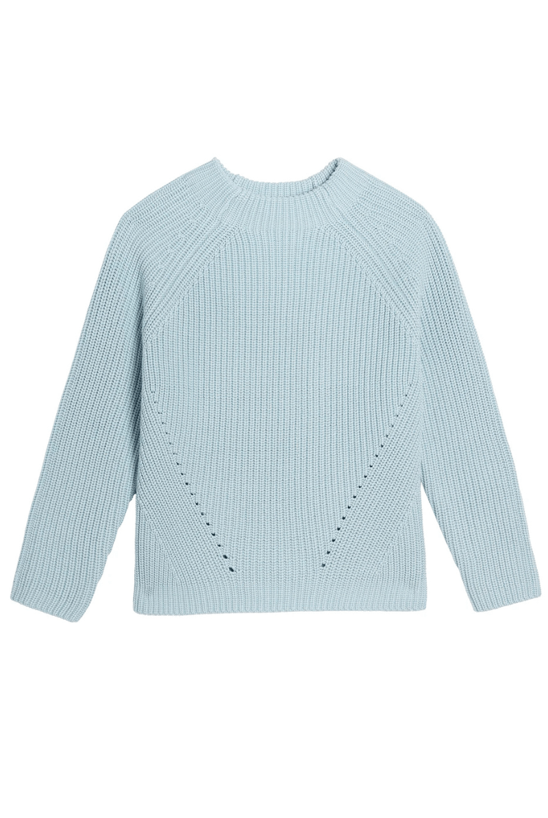 Sweater - DemyLee - Daphne Cotton Sweater in Icy Blue - Archery Close