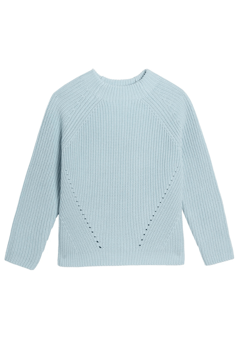 Sweater - DemyLee - Daphne Cotton Sweater in Icy Blue - Archery Close