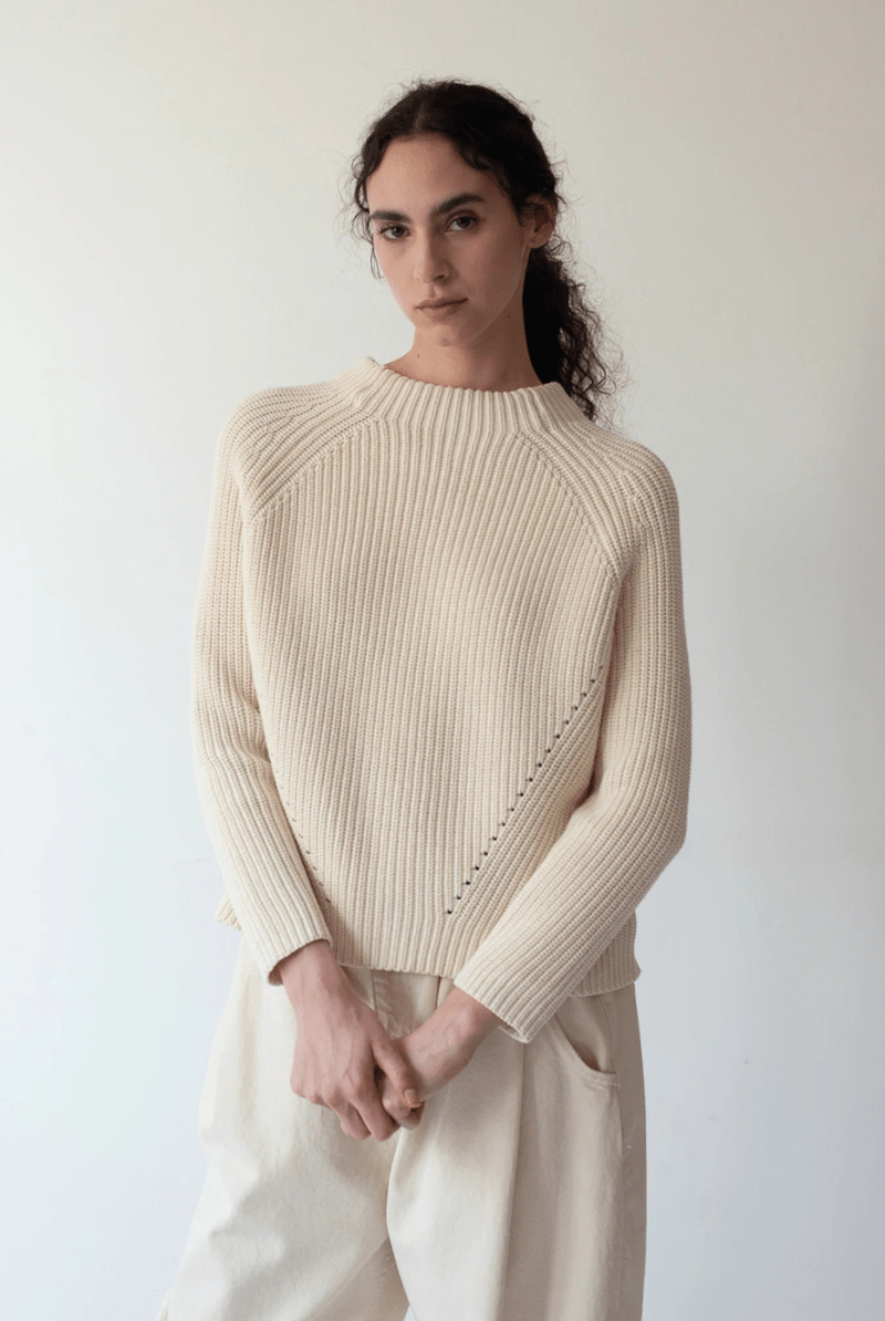 Sweater - DemyLee - Daphne Washed Cotton Sweater - Archery Close