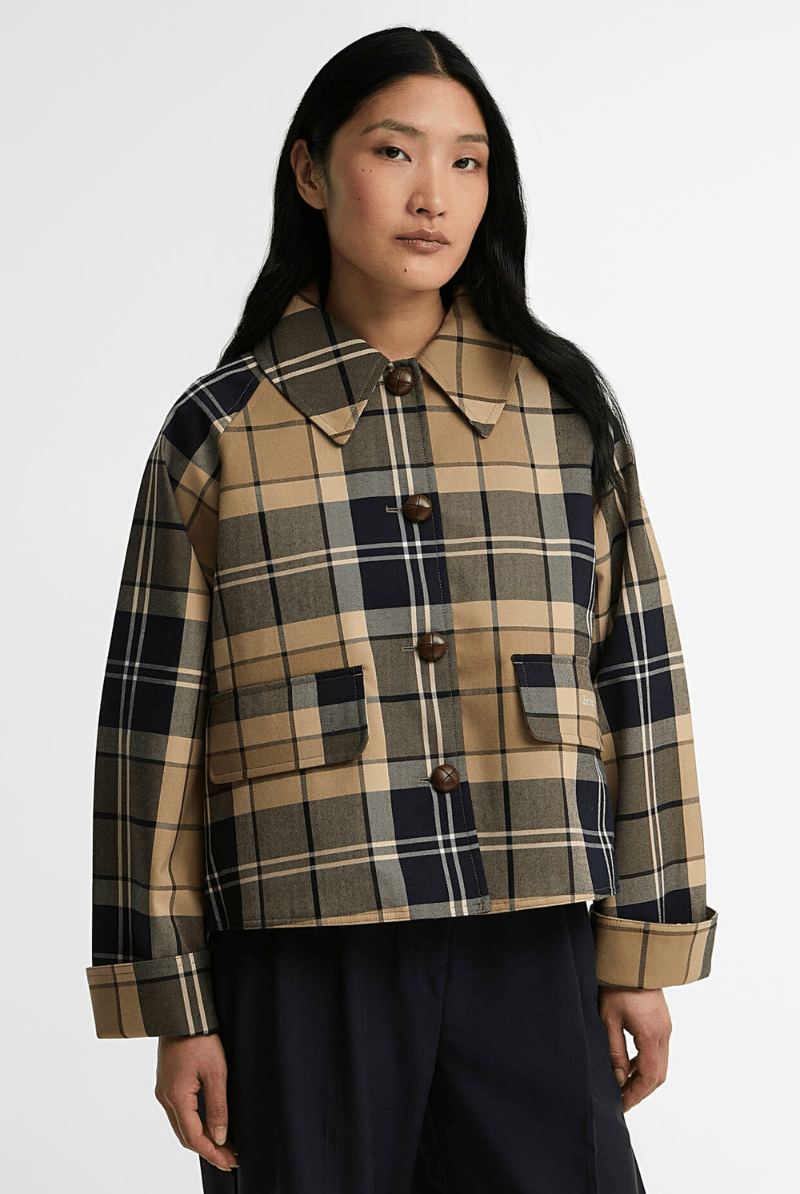 Outerwear - Barbour - Delilah Tartan Showerproof Jacket - Archery Close