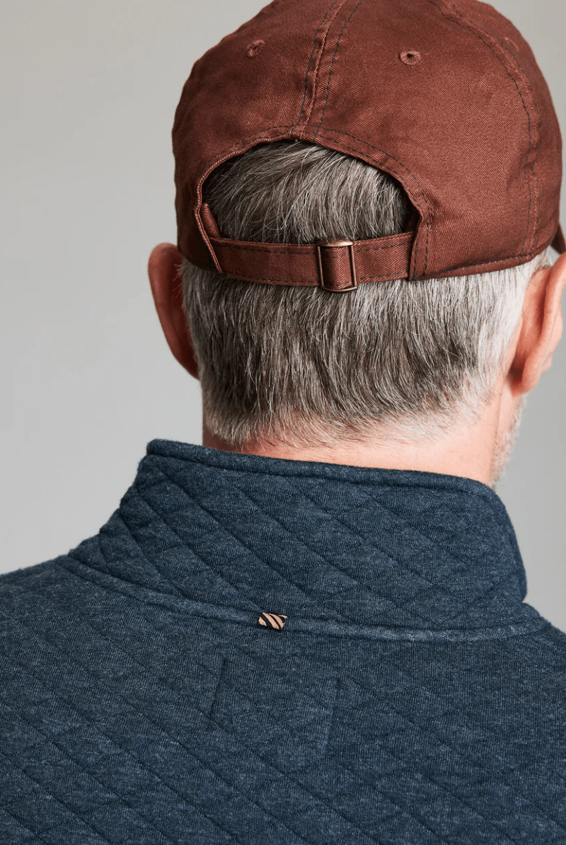 Sweatshirts - Billy Reid - Diamond Quilt Half Zip in Carbon Blue - Archery Close