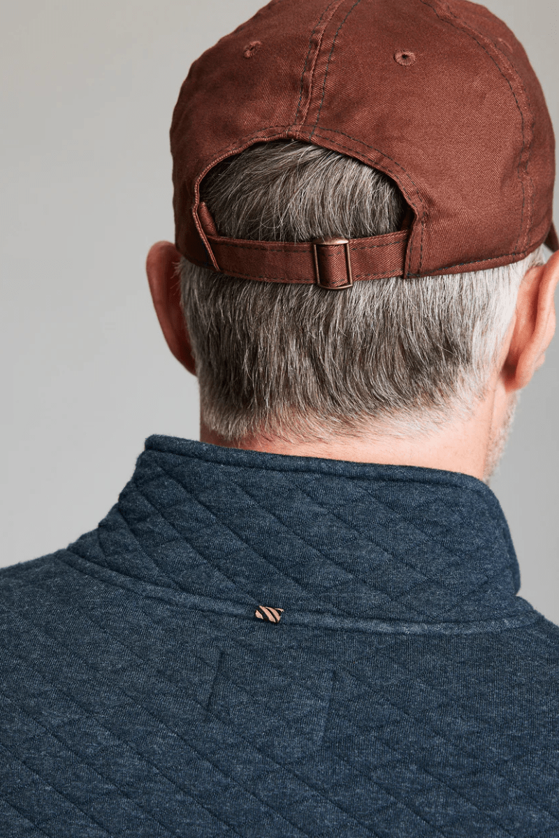 Sweatshirts - Billy Reid - Diamond Quilt Half Zip in Carbon Blue - Archery Close