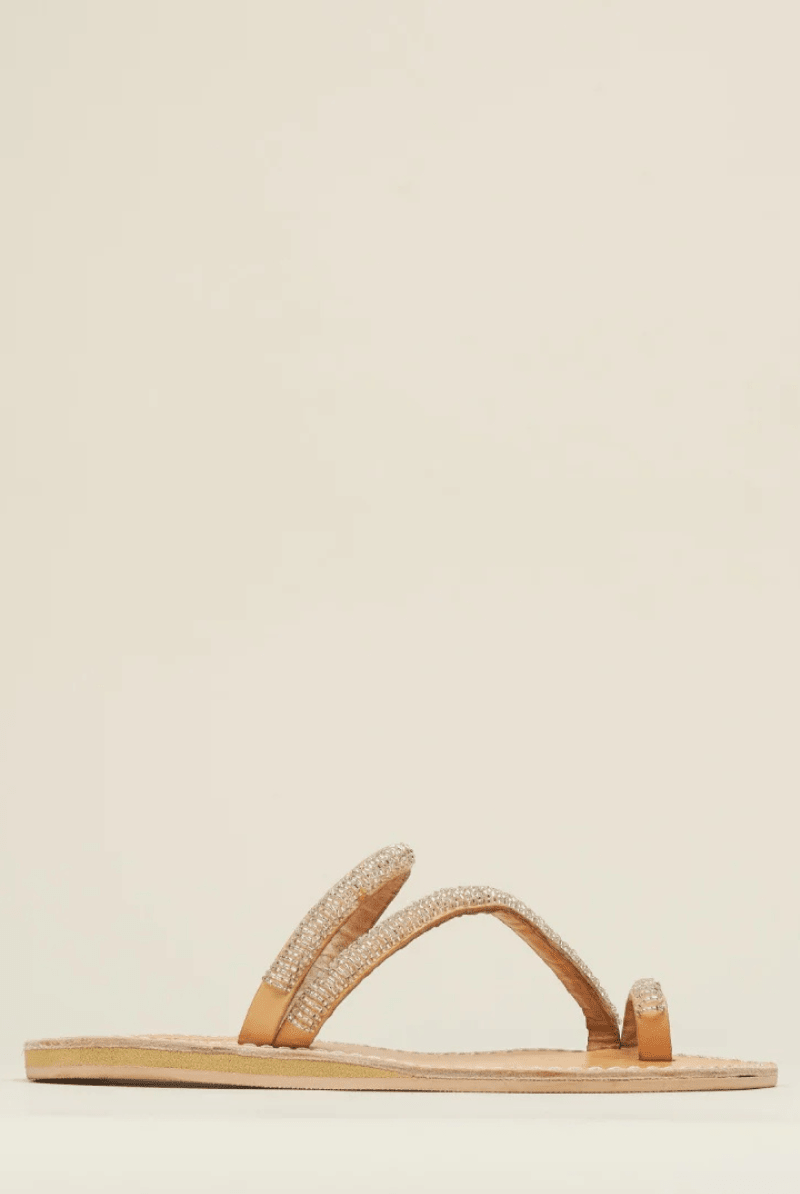 Sandals - Laidback London - Diani Flat in Silver - Archery Close