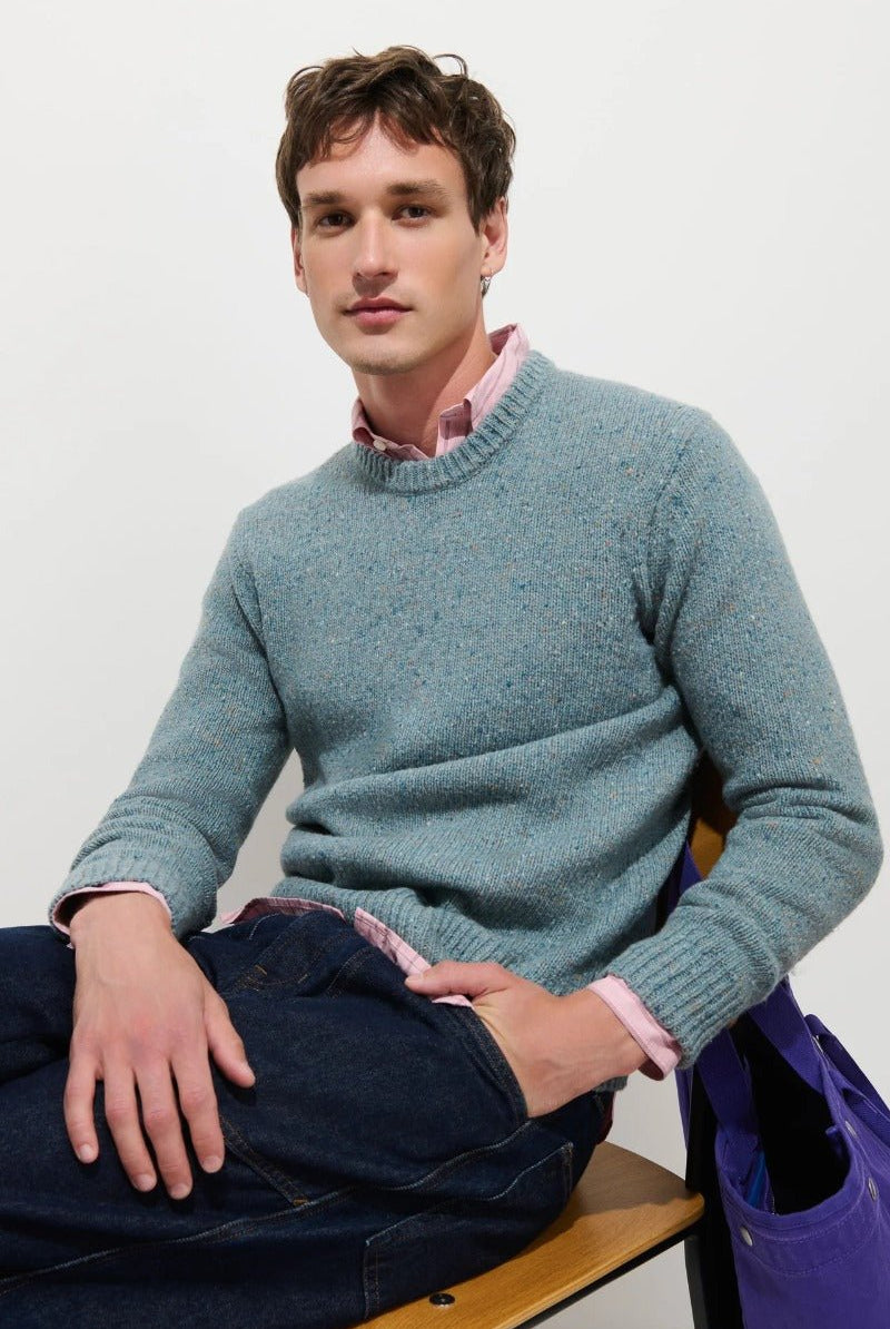 Alex Mill Donegal Crew Neck Sweater - Seamist