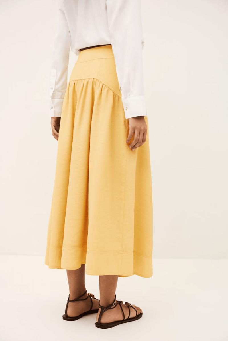 Skirt - ba&sh - Donia Skirt in Yellow - Archery Close