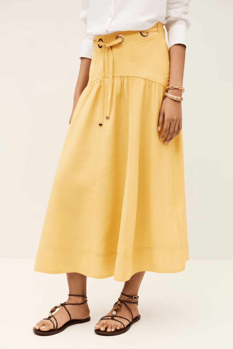 Skirt - ba&sh - Donia Skirt in Yellow - Archery Close