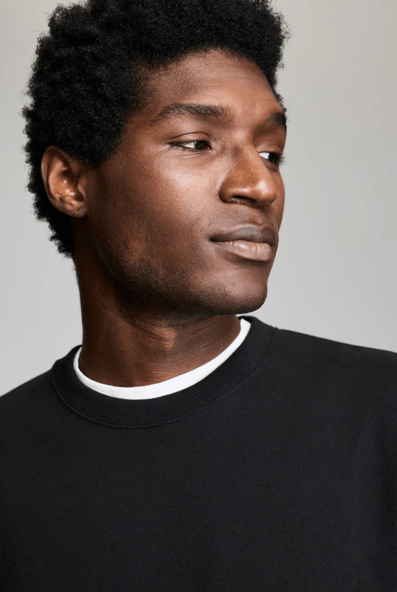 Sweatshirts - Billy Reid - Dover Sweatshirt in Black - Archery Close