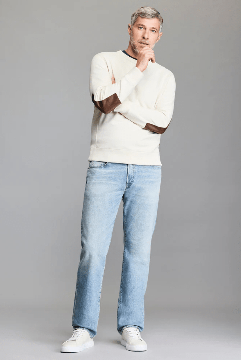 Sweatshirts - Billy Reid - Dover Sweatshirt in Natural - Archery Close