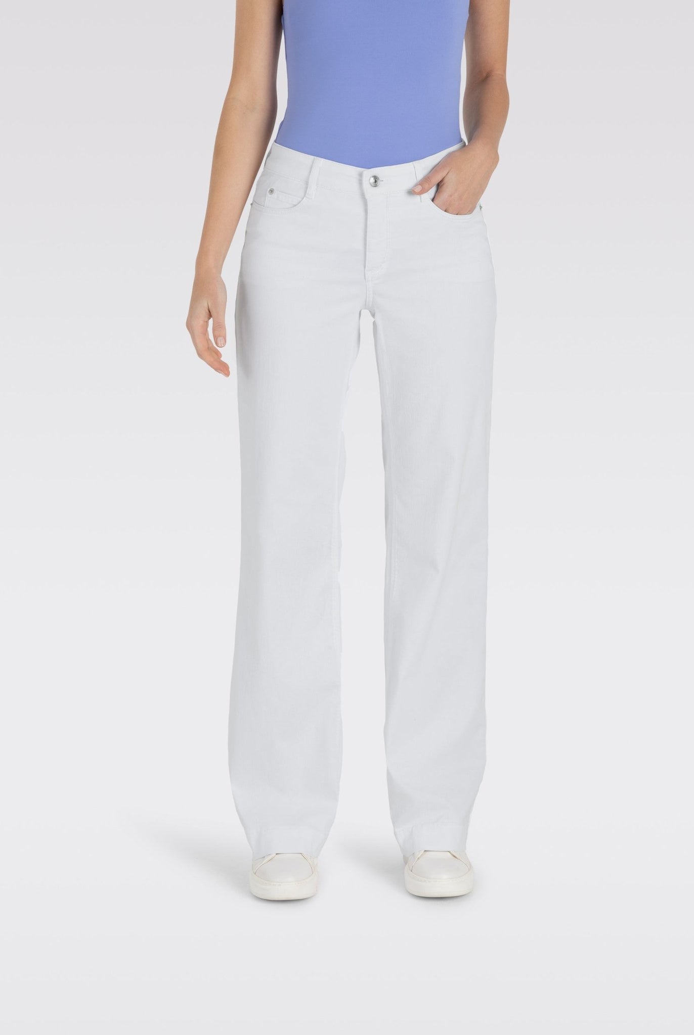 Jeans - MAC Jeans - Dream Wide Jeans in White - Archery Close