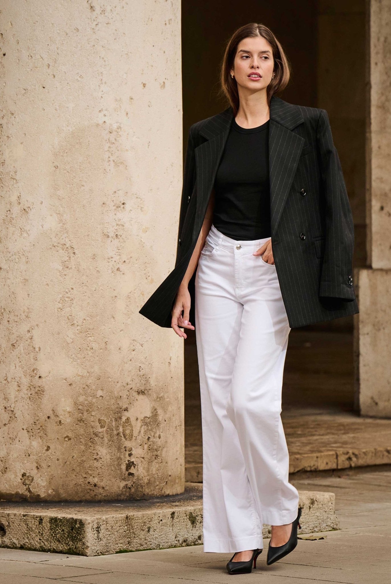 Jeans - MAC Jeans - Dream Wide Jeans in White - Archery Close