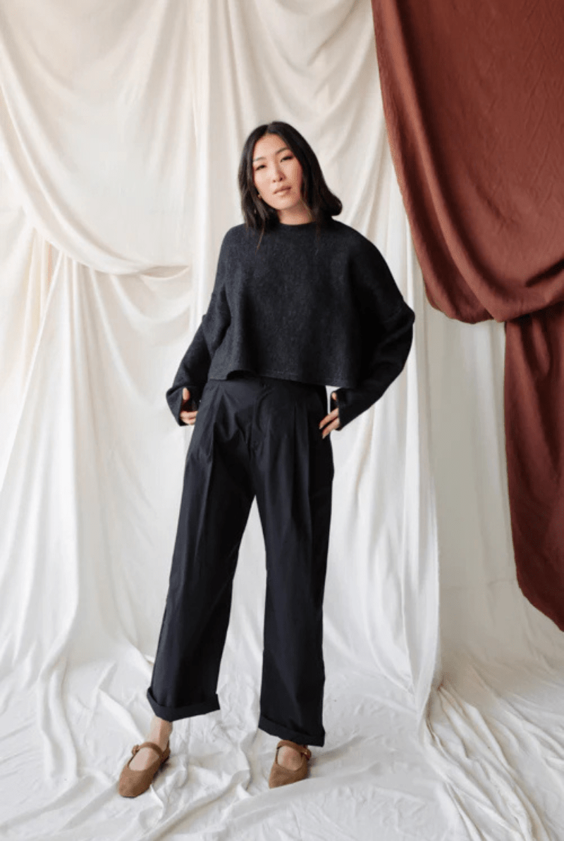 Pants - Natalie Busby - Easy Fit Trouser in Black - Archery Close