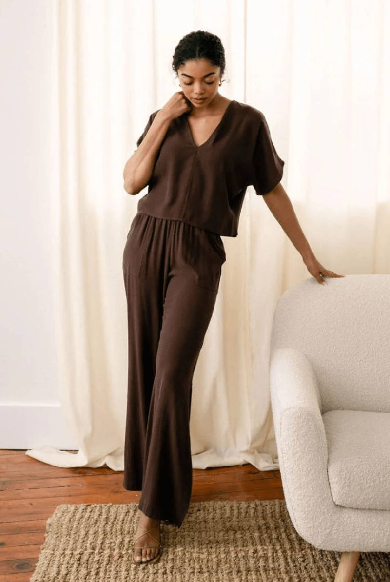 Shirts & Tops - Natalie Busby - Easy T in Espresso - Archery Close