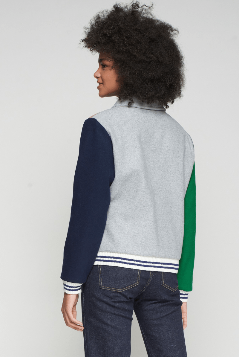 Outerwear - Vilagallo - Embroidered Wool Bomber Jacket - Archery Close