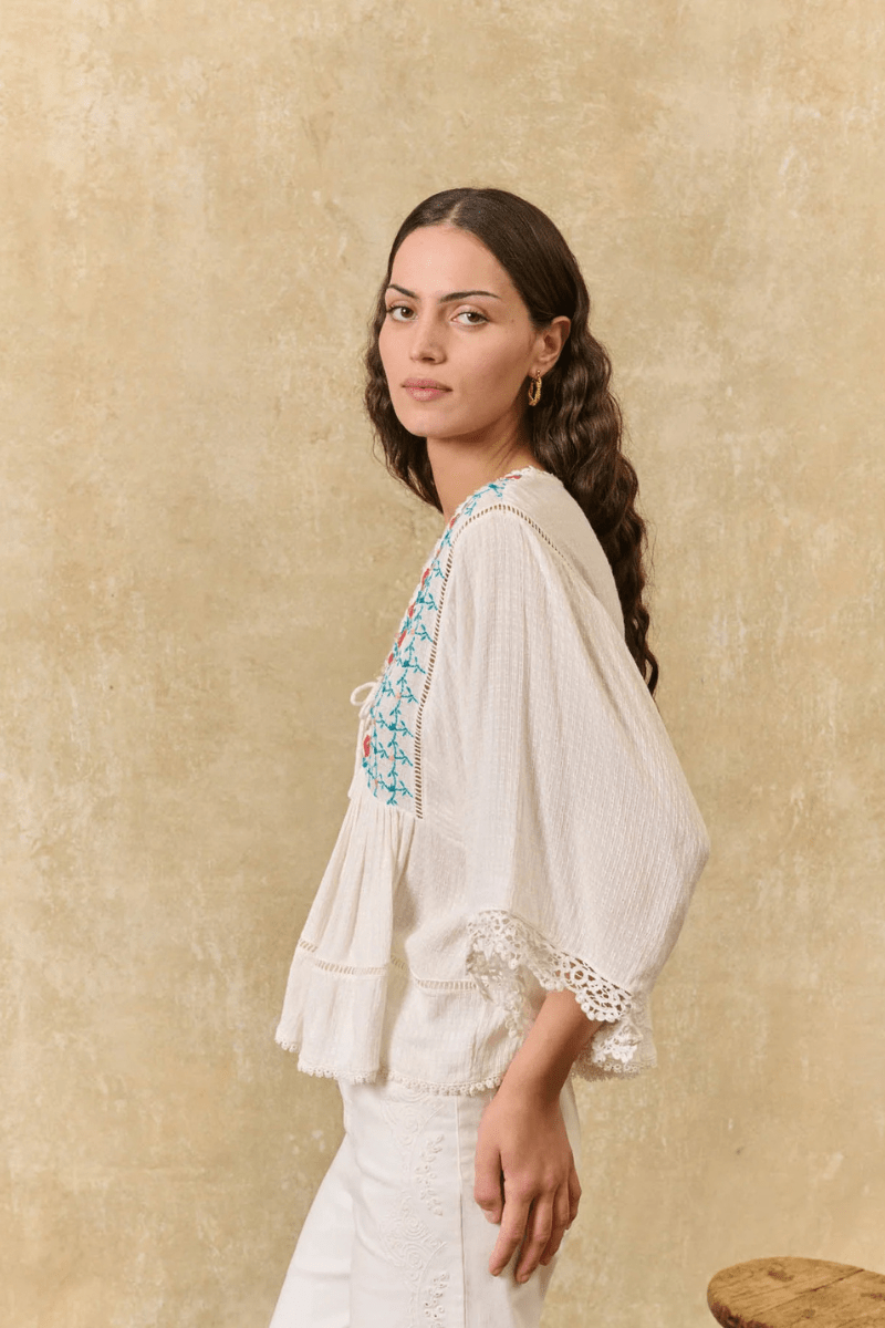 Shirts & Tops - Louise Misha - Emila Blouse - Archery Close