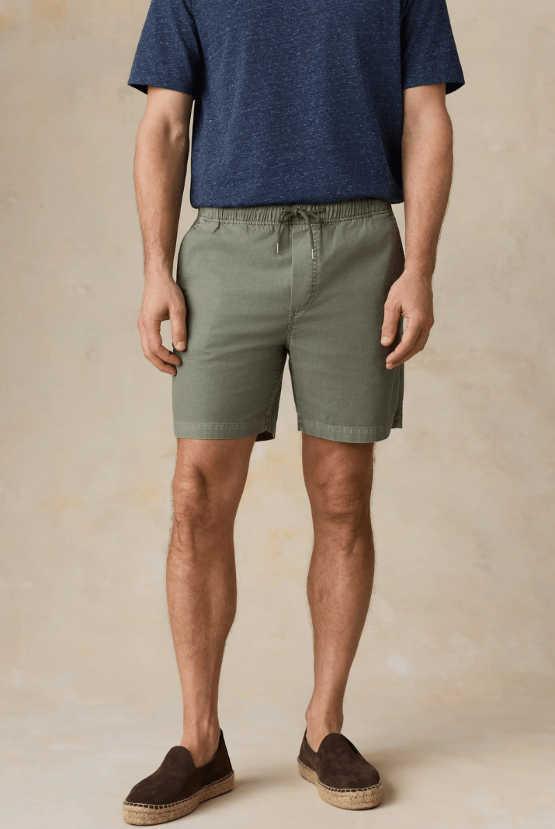 Shorts - Faherty Brand - Essential Drawstring Short - Archery Close