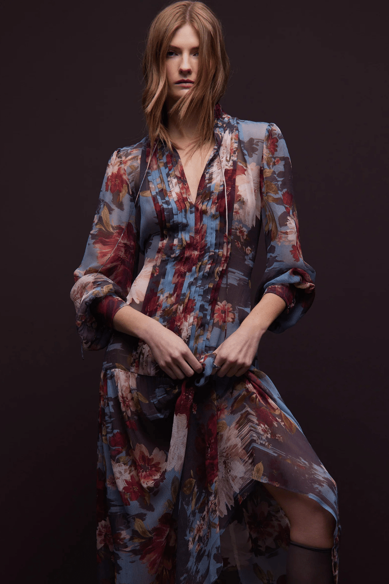 Dresses - Christy Lynn - Esther Dress in Sky Garden - Archery Close