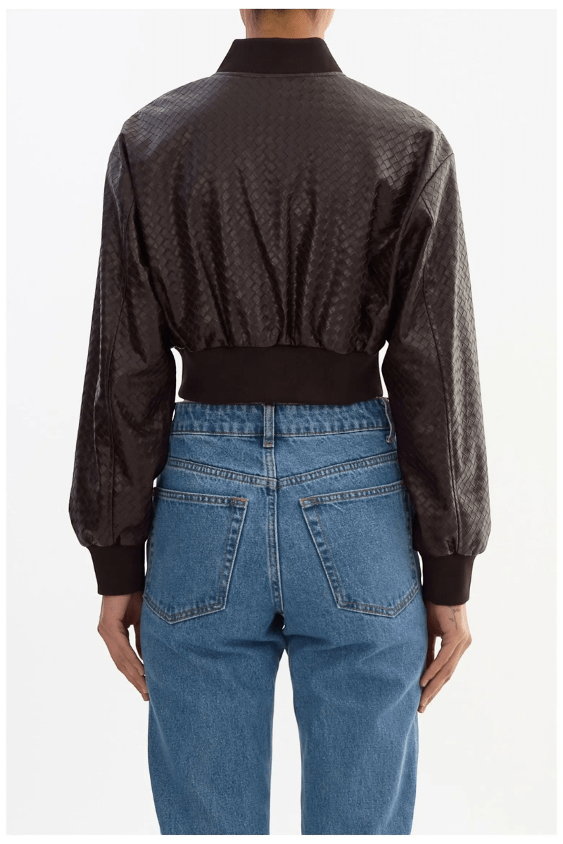 Outerwear - Lamarque - Evelin Cropped Woven Bomber - Archery Close